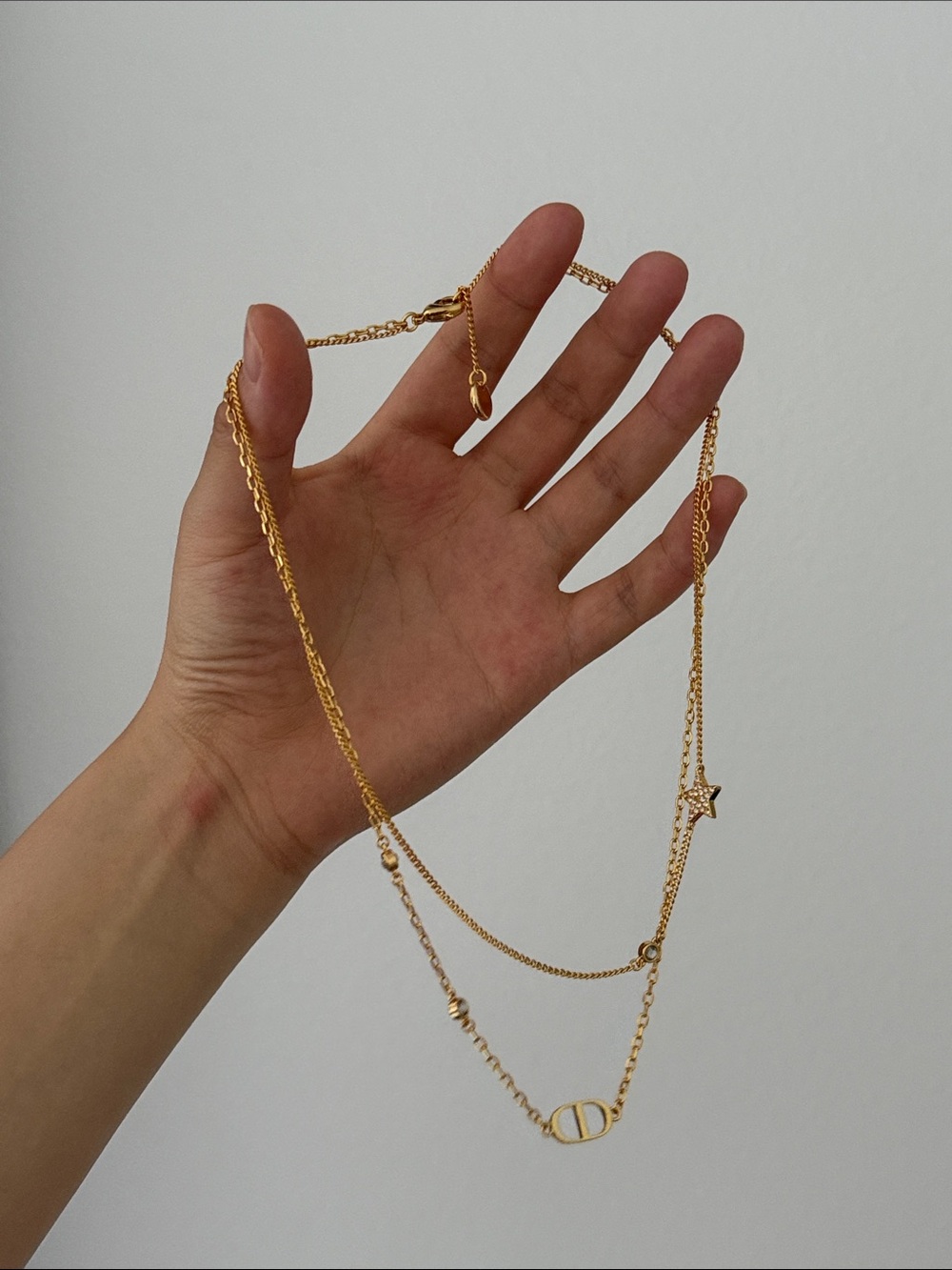 DIOR petit layered necklace